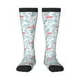 thumbnail image 2 of Lsque Tropical Flamingo Printed Crew Socks Men's Women's LightWeight Thin Casual Calf Socks ,Knee High Socks,Cotton Socks, 2 of 9