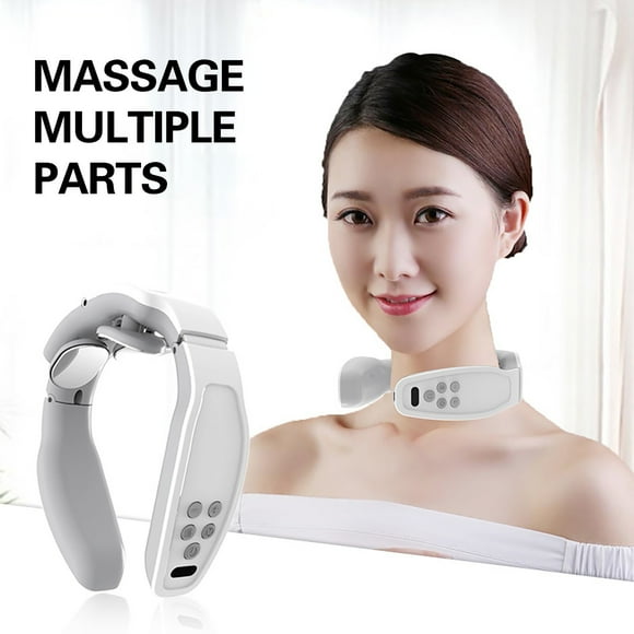 Hovilon Portable Heated Neck Massager,Intelligent Neck Massager with Heat,4 Modes 15 Levels Cordless Deep Tissue Trigger Point Massager,Christmas Happy New Year Gift for Women Men