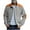 Gray, variant on fatyb Mens Jacket Stand Collar Casual Long Sleeve Zip up Coat Colorblock Fall Winter Jacket for Men