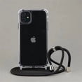 thumbnail image 2 of Crossbody Necklace Cord Lanyard Transparent Hard Case For iPhone 14 13 12 11 Pro Max XS XR X 8 7 Plus 15 Clear Soft Cover, 2 of 5