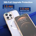 thumbnail image 5 of for iPhone 15 Pro Case Magnetic Ultra Slim Plating Design, TPU + PC Hybrid Shockproof Anti-Scratch Back Cover, Lightweight Drop Protective Phone Case Cover for iPhone 15 Pro, White, 5 of 7