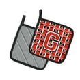 thumbnail image 2 of Carolines Treasures CJ1067-GPTHD Letter G Football Scarlet and Grey Pair of Pot Holders, 7.5HX7.5W, multicolor, 2 of 2