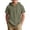 Army Green, variant on Boys Linen Blend Hooded Short Sleeve Henley Shirt Casual Lightweight Summer Beach Top For Boys 5-14 Years Old