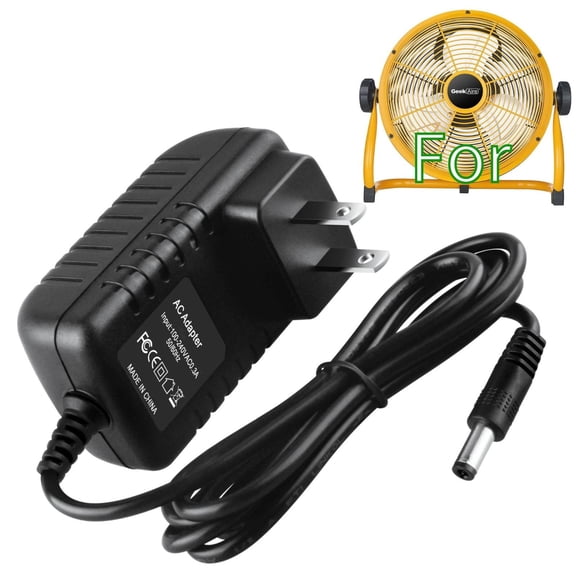 K-MAINS 24V Charger Compatible With Geek Aire CF3 10" Outdoor Rechargeable Fan Adapter Power Cord
