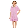 thumbnail image 1 of Zwiiyzr 2025 Toddler Kids Girls Swimsuit Cover Ups Towel Robe Zip-Up Beach Bathing Robe Suit Swim Cover Up Pink, 1 of 8