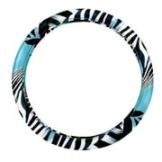 Zebra 14.5 Inch Printing PVC Leather Auto Accessories Steering Wheel Cover for Car Wheel Covers