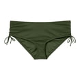 thumbnail image 3 of HNMKIU Women's High Waist Bandage Solid Swim Pants Basic Bikini Swim Bottoms Swim Shorts 03_Green,L, 3 of 4