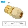 thumbnail image 3 of Adaptador de conector de tubo de compresión de latón Uxcell G1/2 macho x 1/2" macho 2, 3 of 7