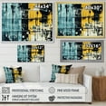 thumbnail image 5 of Designart "Urban Odyssey in Collages II" Extra Large Abstract Framed Wall Art - Transitional Yellow Abstract Collages Entryway Framed Wall Art Print, 5 of 7