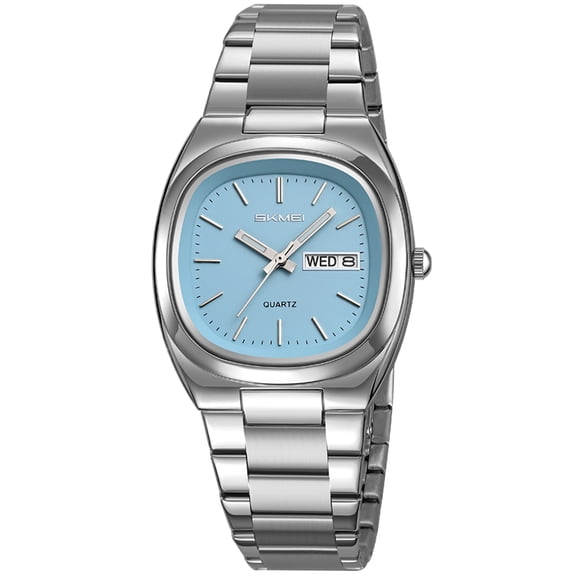 SKMEI Womens Watch Stainless Steel Waterproof Quartz Analog Watches for Women Casual Fashion Wristwatch