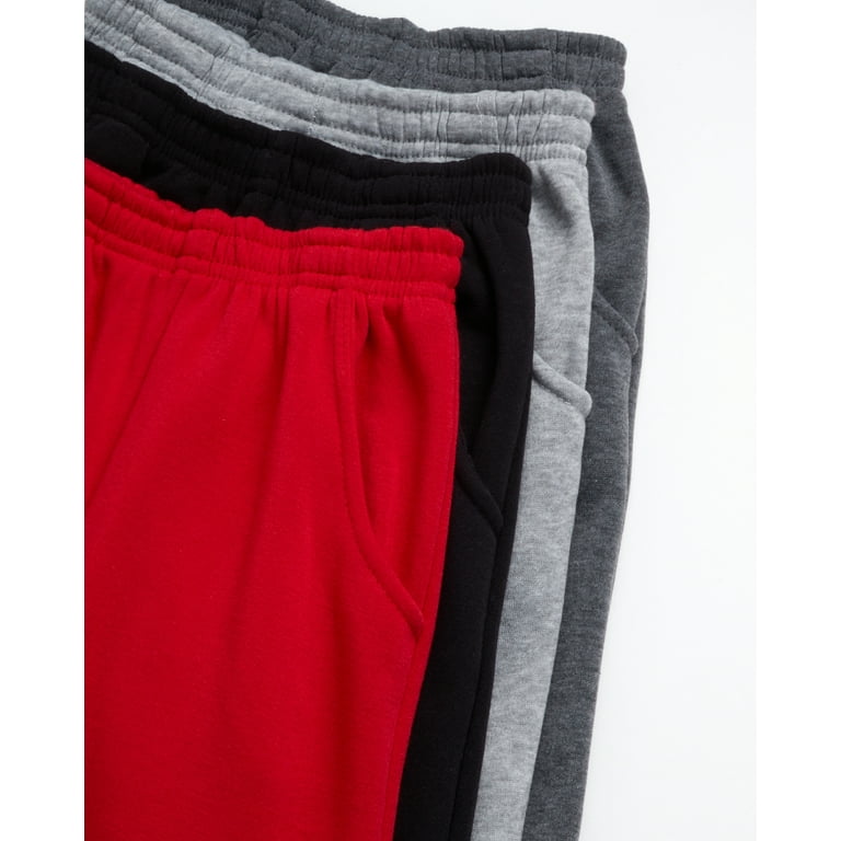 Coney Island Boy’ Sweatpants – 4 Pack Active Fleece Jogger Pants (Size:  5-16)