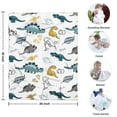thumbnail image 4 of Colorful Dinosaurs Eggs Leaves Pattern Blanket,Comfortable Soft Lamb Wool Throw Blanket,All Season,Warm Lightweight Blankets for Sofa Bed Couch Living Room Chair,30"x40", 4 of 4