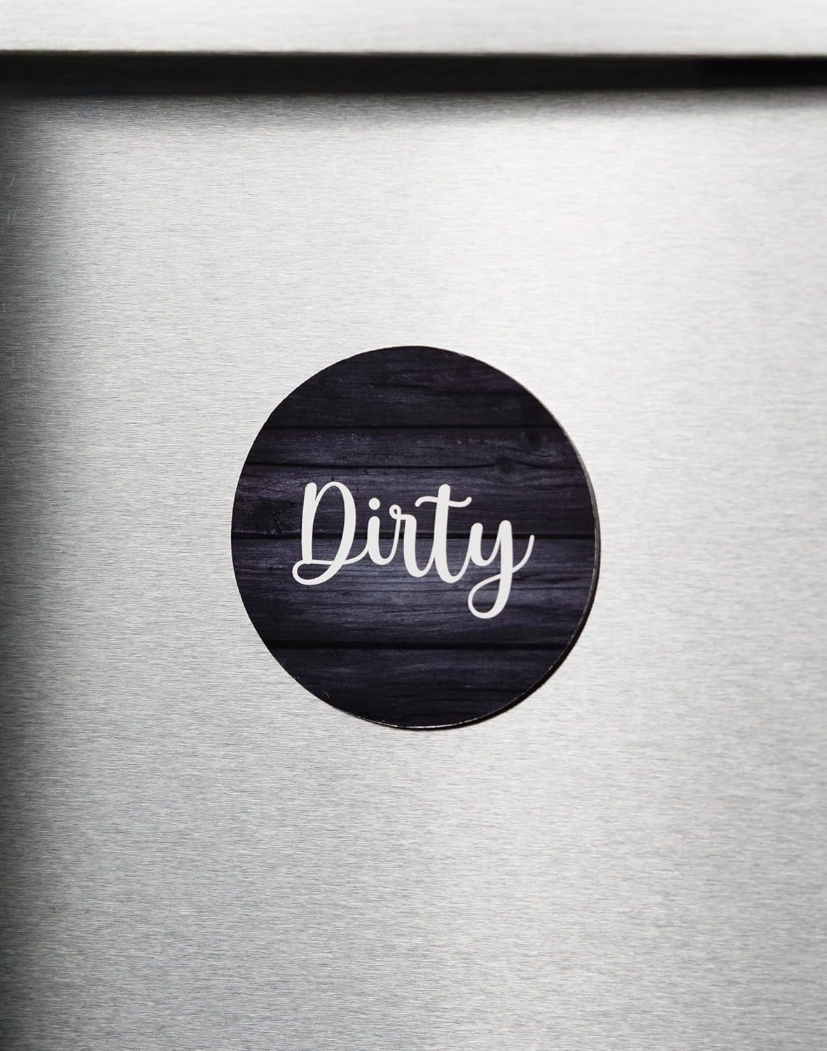 Clean Dirty Magnet for Dishwasher, Dishwasher Magnet Clean Dirty Sign for Dish Washer, 3.5 Inch Diameter Black and White Style