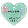 thumbnail image 2 of Heart Shaped Sea Glass Art Friendship Ornament,Friendship Gifts for Women,Pendant Friendship Christmas Tree Hanging Ornaments,Best Friend Ornaments 3.15 Inch, 2 of 9