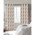 thumbnail image 4 of Easter Blackout Curtains for Bedroom Living Room Darkening Curtains 84 Inch Length 2 Panels Set Burnt Orange Carrots Modern Art Window Curtain Insulated Window Treatment Grommet Drapes 52"x84", 4 of 9