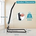 thumbnail image 7 of WYDK Hammock Chair Stand Portable Heavy Duty Solid Steel Stand Only Outdoor Indoor Hanging Chair Stand for Air Porch Swing Chair w/Weather-Resistant Finish, Offset Base, 360-Degree Rotation, Black, 7 of 7