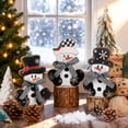 thumbnail image 4 of Centros de Mesa Navideños de Madera Sealmic con Muñeco de Nieve, 4 of 7