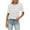 White, variant on T Shirts for Women Eyelet Tops Puff Short Sleeve Hollow Out Crochet Lace Embroidered Summer Shirts Women Tops Black L