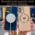thumbnail image 4 of for iPhone 12 Case Compatible with MagSafe, Luxury Love Heart Soft Phone Case, Full Camera Lens Protection Magnetic Case for iPhone 12 for Women Girls (6.1") - Pink, 4 of 10