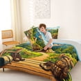 thumbnail image 4 of Catabedysis Outdoor Cartoon Camping Full Size Comforter Sets,Rustic Mountain Tree Print Bedding Comforter Set For Boys,Multicolor,Light Gray Reversible,3 Pieces,1 Comforter and 2 Pillowcases, 4 of 7