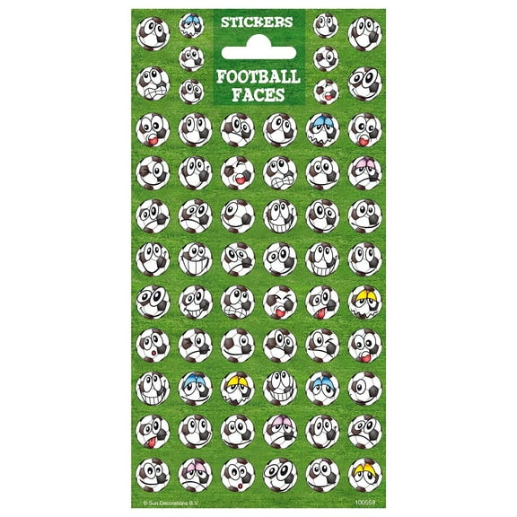 No Author Peterkin 5120 Football Faces Twinkle Stickers