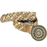 No Boundaries - Rhinestone-Studded Metallic Braided Belt