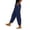 *Navy, variant on ClodeEU Women's Waffle Knit High Waisted Pants with Pockets ,Casual Loose Cropped Trousers ,Women's Plus L