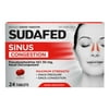 Sudafed Sinus Congestion Maximum Strength Decongestant Tablets, 24 ct