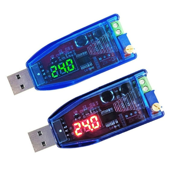2PCS DC-DC USB Converter Voltage Regulator, 1-24V Adjustable Power Supply Module