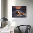 thumbnail image 3 of Nawypu  Christmas Village Wall Art, Rustic Christmas Tree Pictures for Wall Decor, Winter Snowy Canvas Artwork, Christmas Snowscape Painting for Festive Holiday Room Decor, 3 of 4