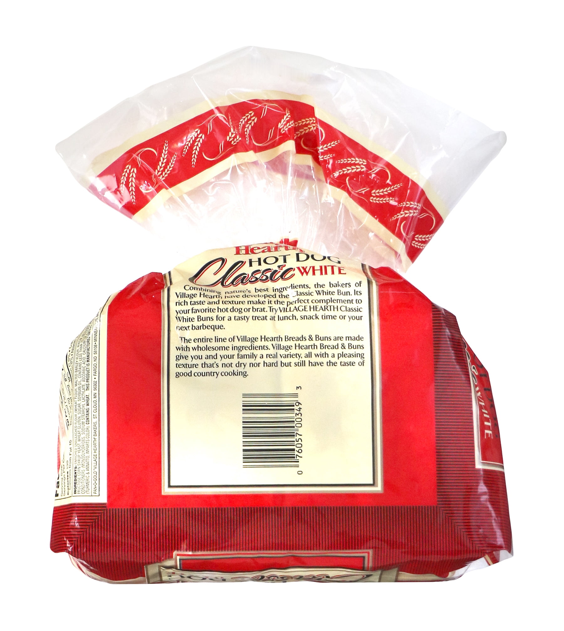 Pan O Gold Baking Village Hearth  Hot Dog Buns, 8 ea