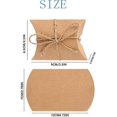 thumbnail image 2 of 100 Vintage Kraft Paper Pillow Boxes,Wedding Favor Box Gift Boxes Kraft Gift Bags Mini Candy Box Gift Wrapping Small Box Vintage Kraft Cardboard Favo, 2 of 5