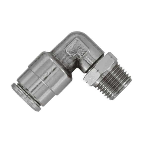 Flo Supply 1/4" Hose to 1/8 NPT" Male Swivel Elbow Fitting