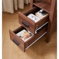 thumbnail image 5 of Side Table with Charging Station, Narrow End Table with USB Ports and Outlets and 2 Drawers,Small Wood Bedside Table for LivingRoom,Bedroom, 5 of 7