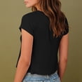 thumbnail image 5 of Ruimatai Womens V Neck Short Sleeve Cropped T Shirt Casual Loose Fit Crop Tops for Daily Wear, 5 of 6