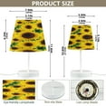 thumbnail image 2 of Ryvnso LED Bedside Table Lamp Sunflower Pattern Bedroom Desk Lamps Nightstand Lampshade M, 2 of 7