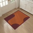 thumbnail image 3 of ODIKA 3'x5' Washable Area Rug Non-Slip, Flatweave, Easy Care Burnt Orange Geometric Contrast Design Elegant Rectangular Shape with Bold Curves for Hallway, Laundry Room, 3 of 7