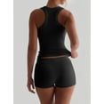 thumbnail image 4 of Women'S Slim Fit Sports Shorts Set Sleeveless Top and Shorts Black L, 4 of 8