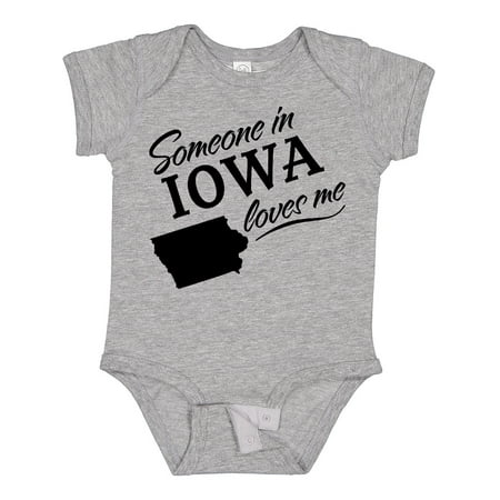 

Inktastic Someone in Iowa Loves Me Gift Baby Boy or Baby Girl Bodysuit
