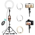 thumbnail image 1 of Arco de 8 pulgadas/20 CM + cardán + clip para teléfono móvil + trípode de 110 CM + control remoto bluetooth Xemadio WRMH-1128, 1 of 8