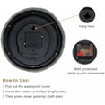 thumbnail image 3 of 10 Inch Small Indoor/Outdoor Waterproof Wall Clock with Thermometer Silent Non-Ticking Battery Operated Wall Clocks Weatherproof for Patio, Pool, Garden, Lanai, Fence, Porch, Deck, Bathroom, 3 of 12