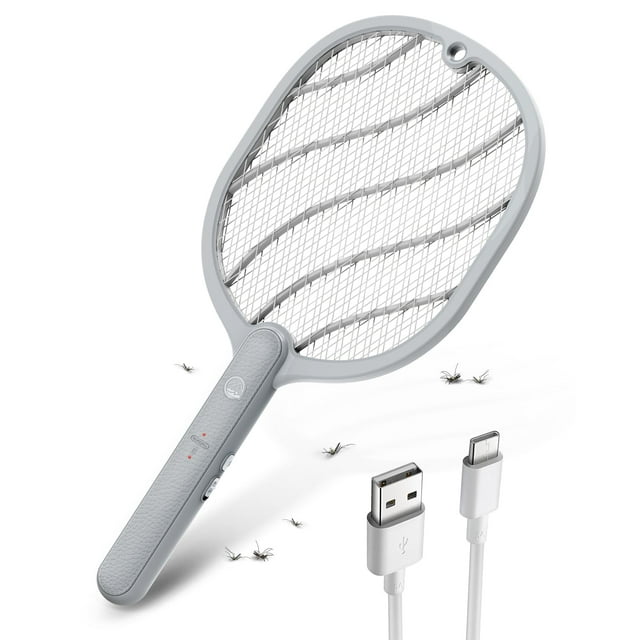 Mosiller Rociador Eléctrico para Moscas 3800V Recargable por USB Tipo-C
