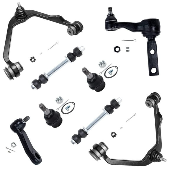 Detroit Axle - 2WD Front Control Arms Kit for Ford F-150 F-250 Expedition Lincoln Navigator Blackwood, 2 Upper Control Arms, 2 Lower Ball Joints, 2 Sway Bars, Idler & Pitman Arms Replacement