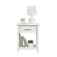 Mainstays Hillside Nightstand with Drawer, White Finish