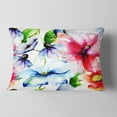 thumbnail image 2 of Designart Watercolor Flowers Everywhere - Floral Throw Pillow - 12x20, 2 of 5