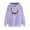 Purple, variant on Fiaer Christmas Hoodie Women Snowman Plus Size Hooded Sweatshirts Drawstring Long Sleeve Loose Fit Trendy Tops with Pocket Yellow XL