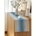 thumbnail image 5 of Table Runner 72 Inches Long for Kitchen Dining, Blue Yellow Ombre Dresser Scarf Farmhouse, Dining Table Decorations for Wedding/Parties, Farmhouse Modern Gradient Art 13 x 72 In, 5 of 8