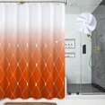 thumbnail image 1 of Bathroom Shower Curtain Set White Shower Curtain Ombre Shower Curtain with Hooks Water Repellent Shower Curtain Linen Fabric Shower Curtains Bathtub Hotel, 72x72 inch, Orange, 1 of 6
