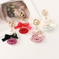 thumbnail image 4 of Trendy Lip Shape Keyring Sparkling Rhinestoned Bowknot Charm Ornament Stylish Alloy Accessory Birthday Gift, 4 of 9