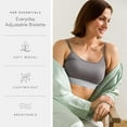 thumbnail image 5 of Fishers Finery Women's Bra Pull Over Cotton Modal Blend Plus Size Bralette - Full Coverage Light Support Cami Top Sleep and Lounge Smooth Comfort (White, XL, 3PK), 5 of 5